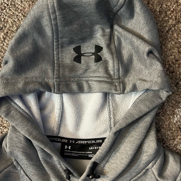 UA ColdGear sleeveless fleece hoodie / swim cover up/workout Large​ - Picture 4 of 10